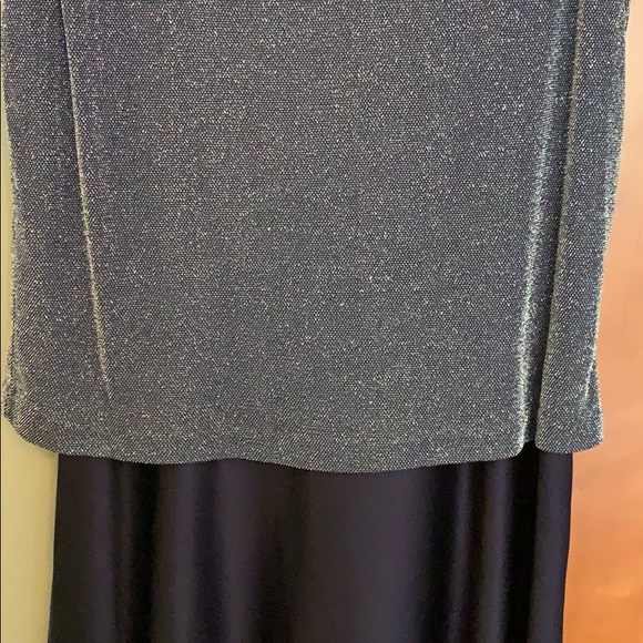 Navy & silver gown - Picture 2 of 3